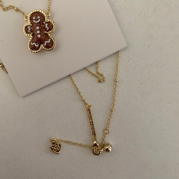 Kendra Scott Christmas Gingerbread Man Pendant Necklace - Picture 3 of 3